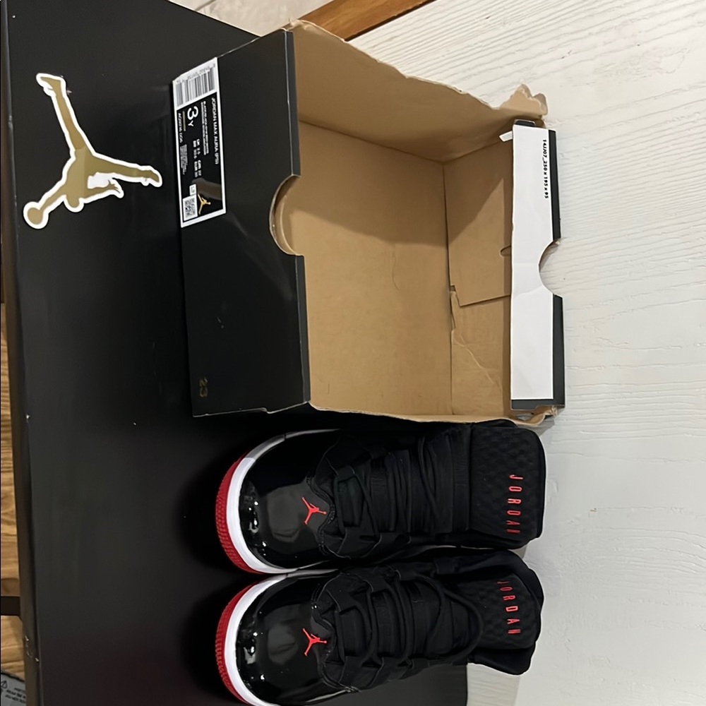 Jordan Kids Sneakers Black and Red